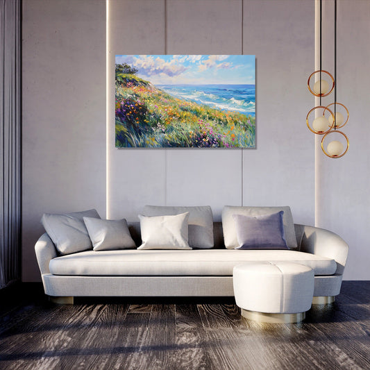 Floral Ocean Canvas