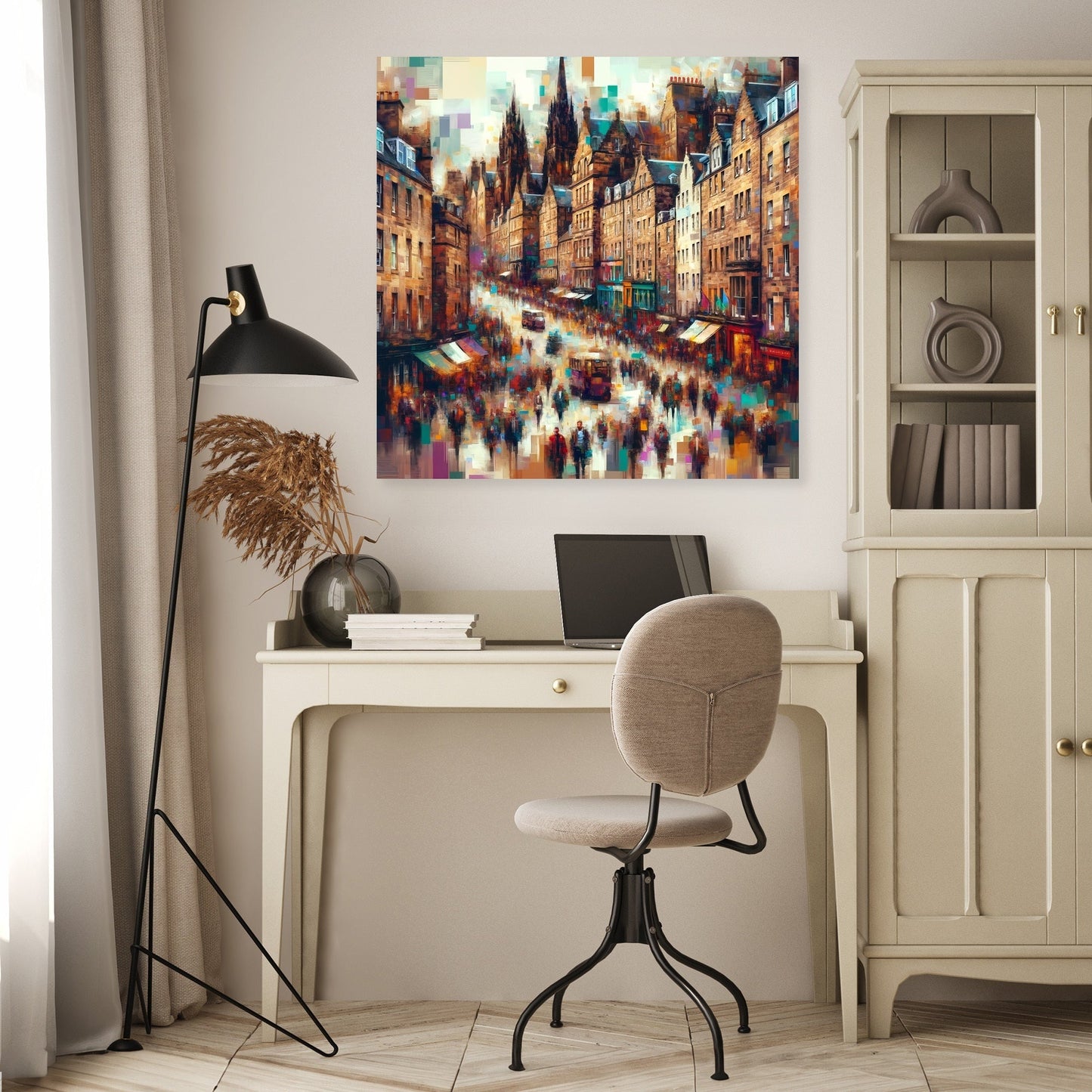 Edinburgh Royal Mile Abstract Essence Canvas
