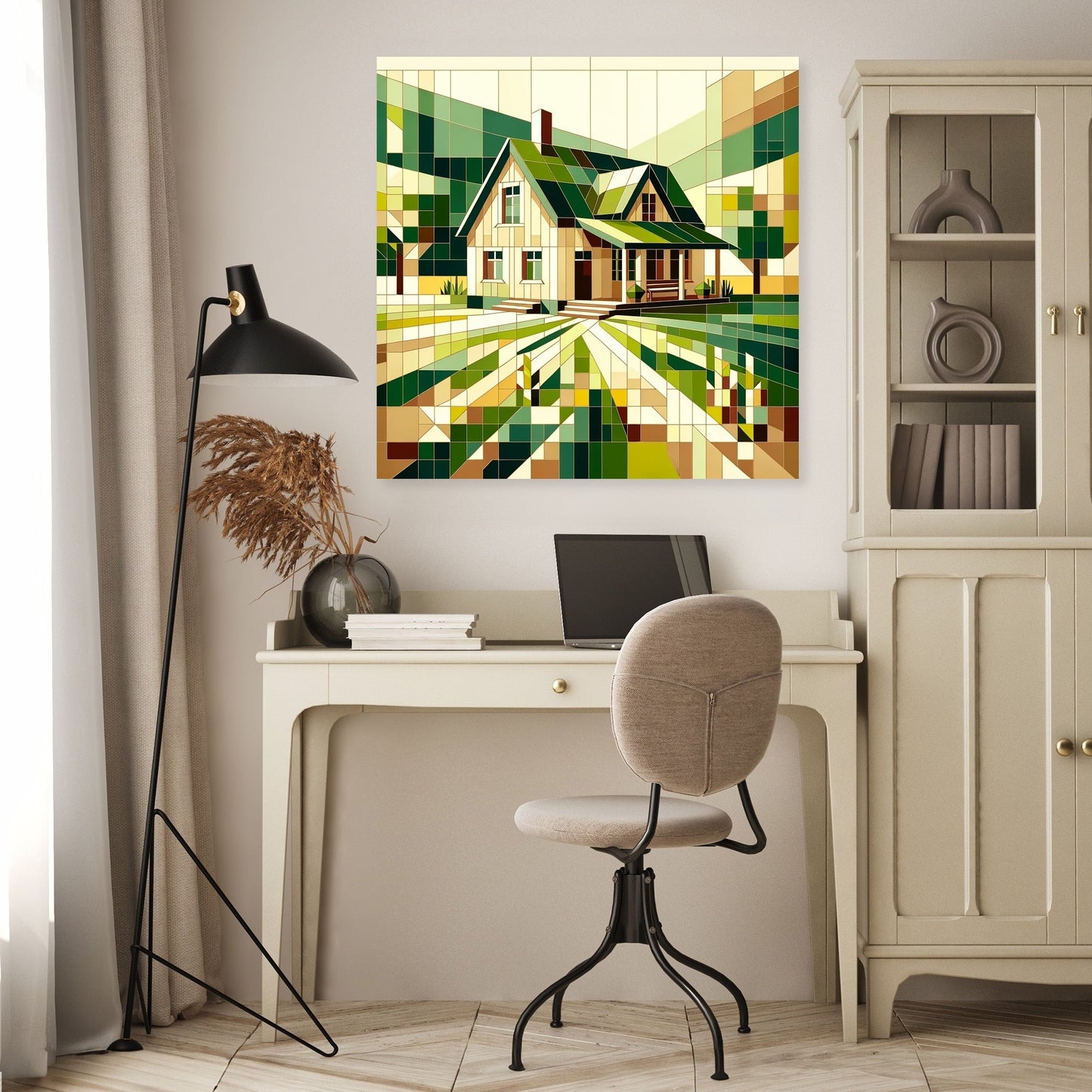 Countryside Geometry Canvas