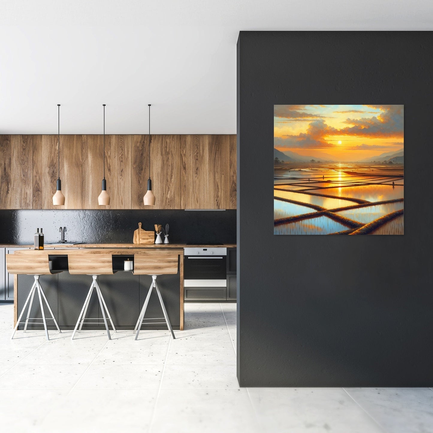 India's Sunset Serenity Canvas