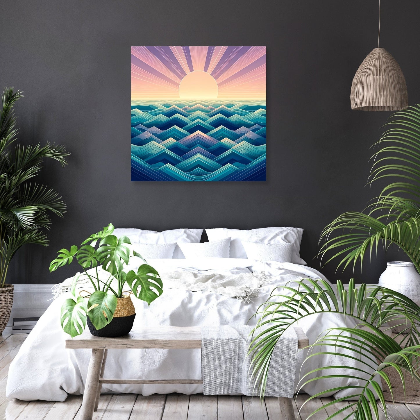 Seascape Geometry Canvas
