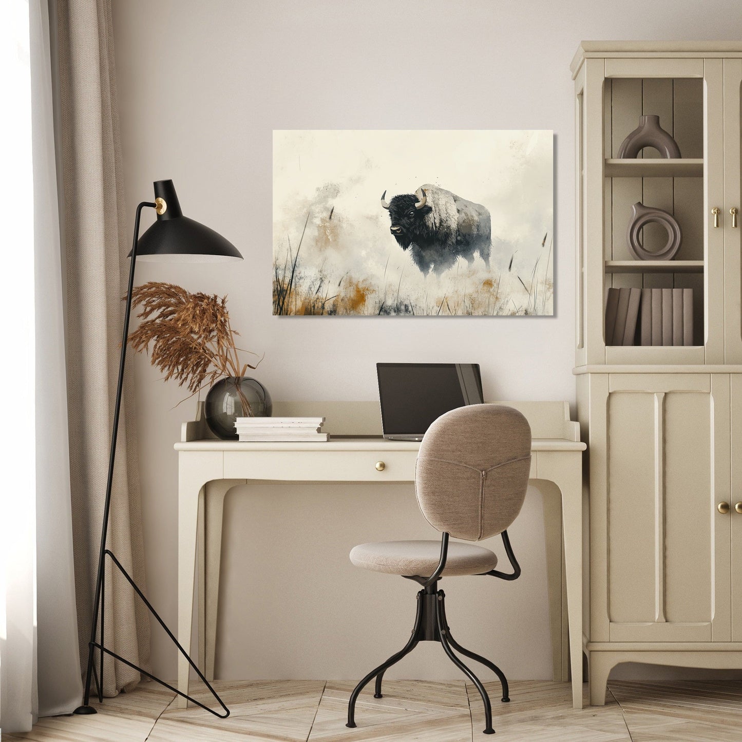 Misty Bison Canvas