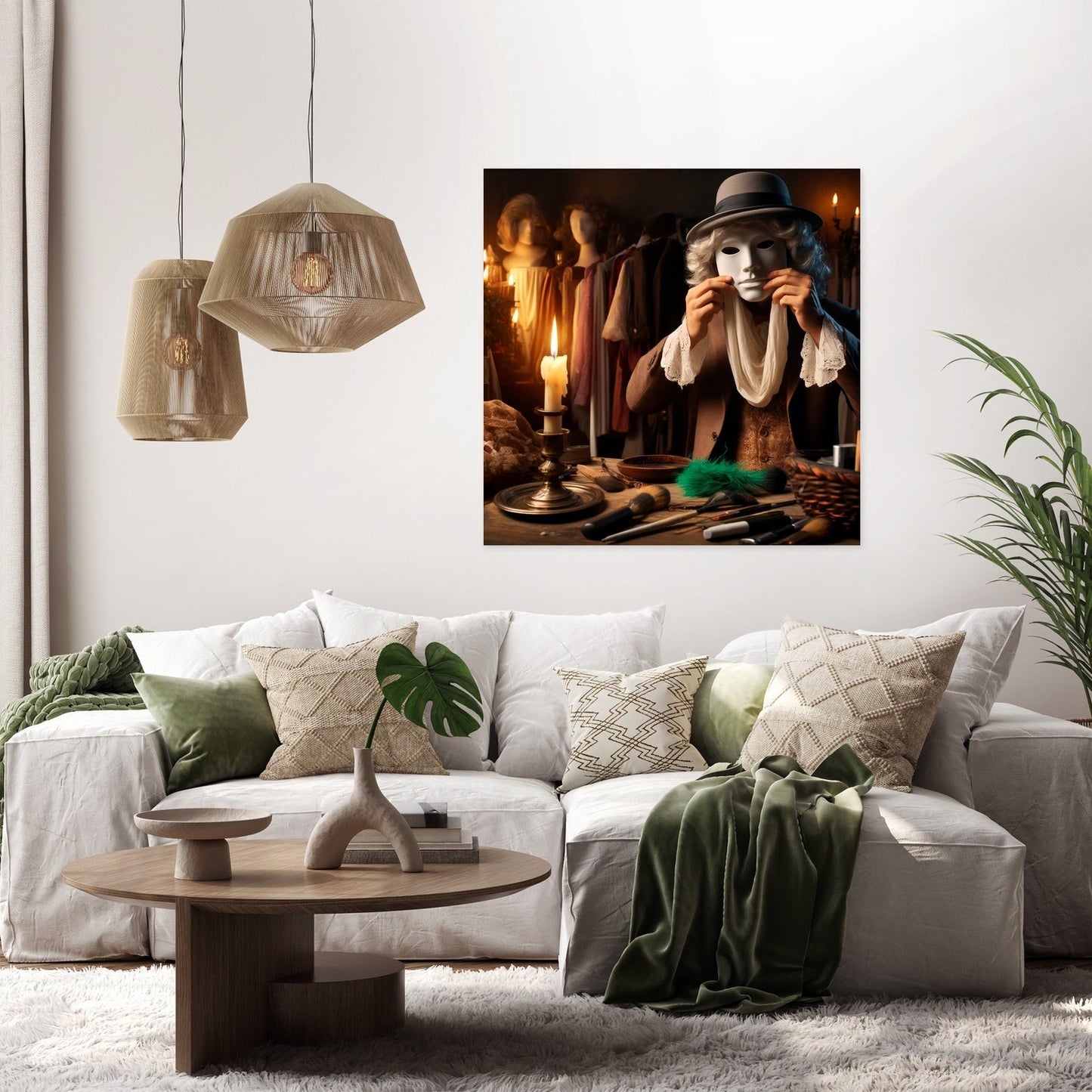 Unmasking Shadows Canvas