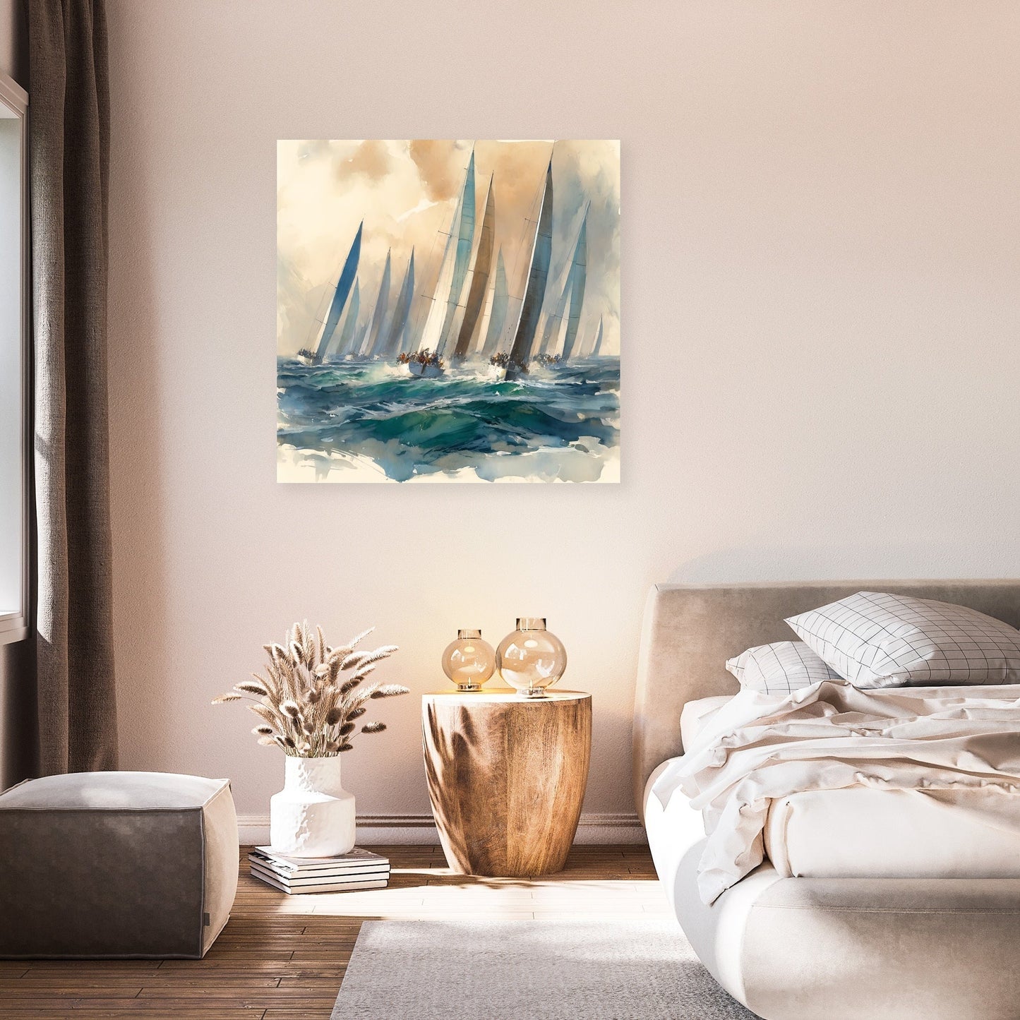 Sailboat Race at Dawn Canvas