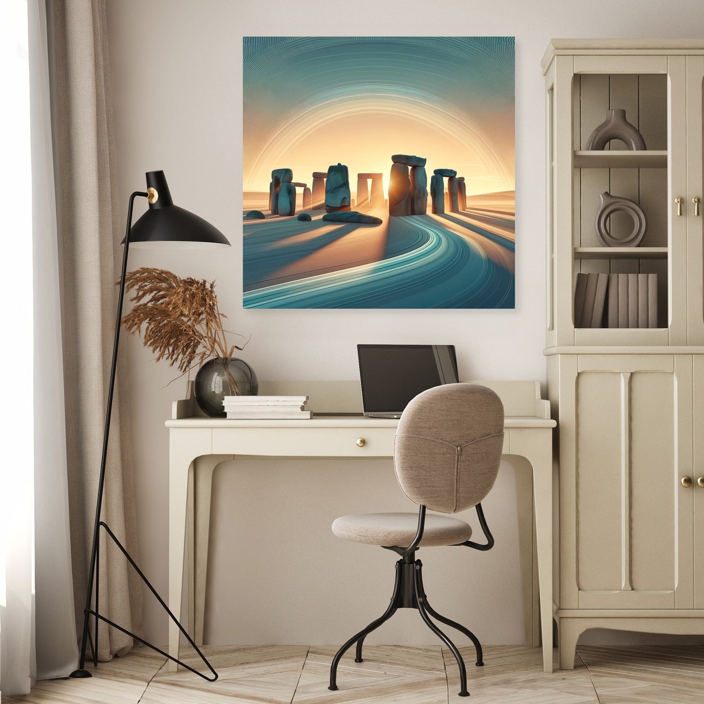 Futuristic Stonehenge Canvas