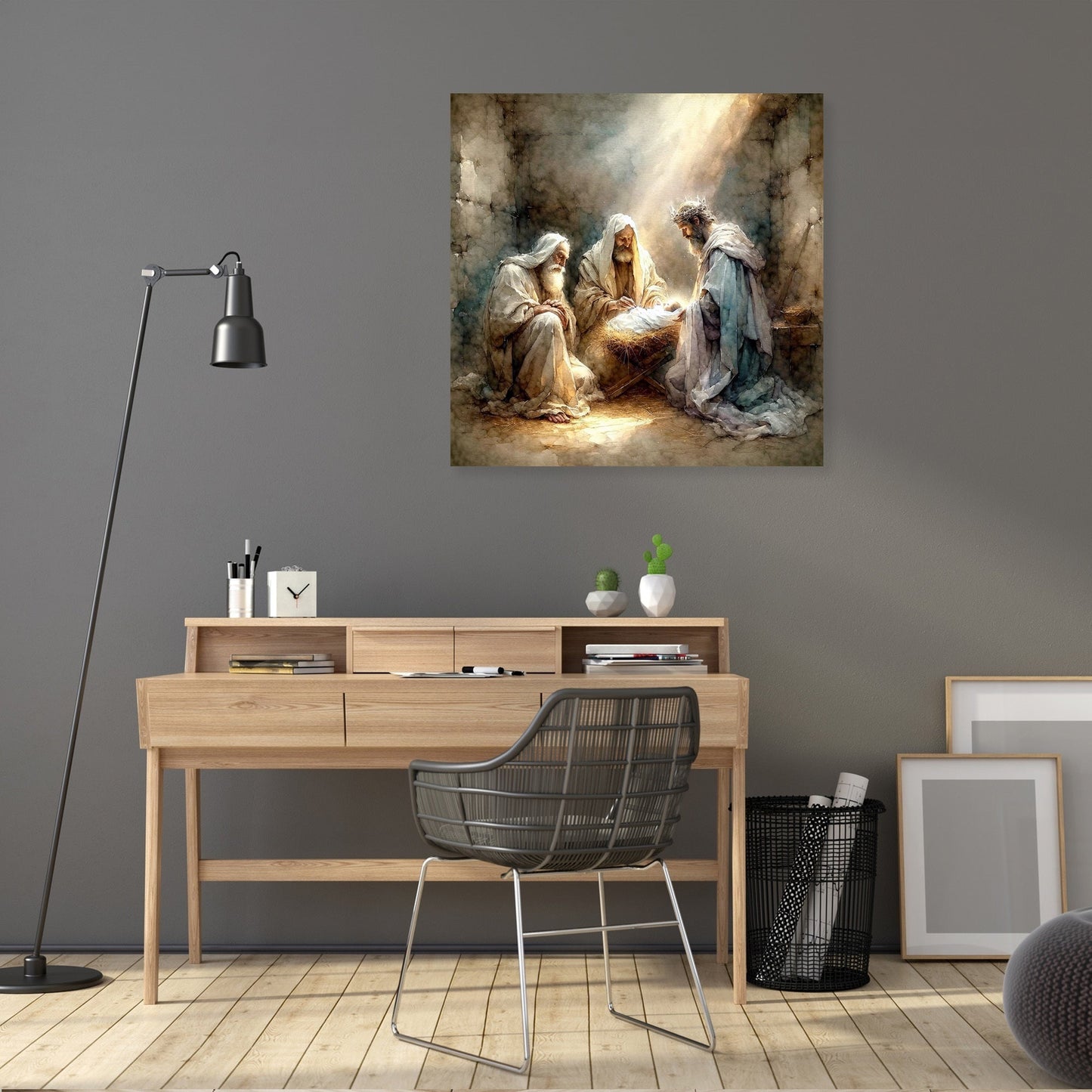 Reverential Epiphany Night Canvas