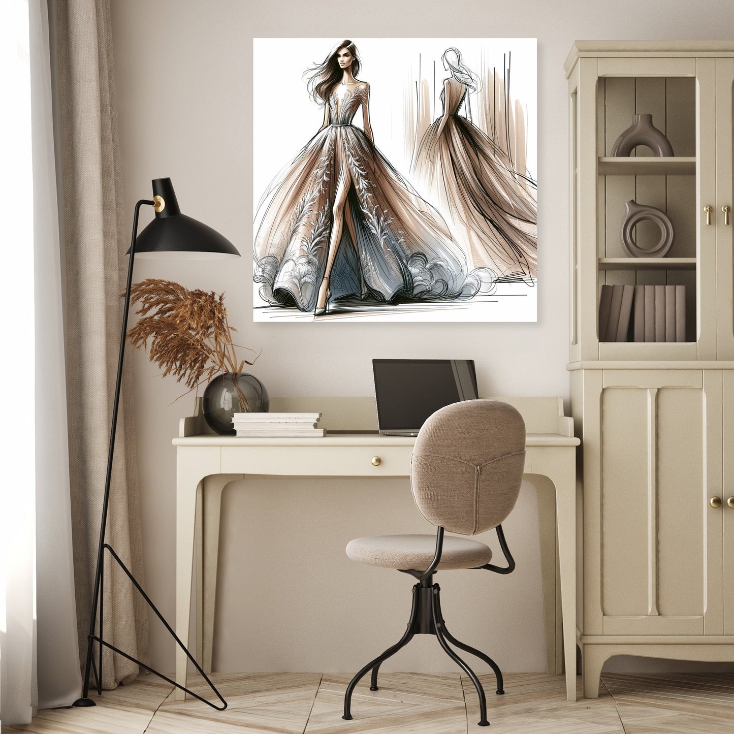 Elegant Runway Model Canvas