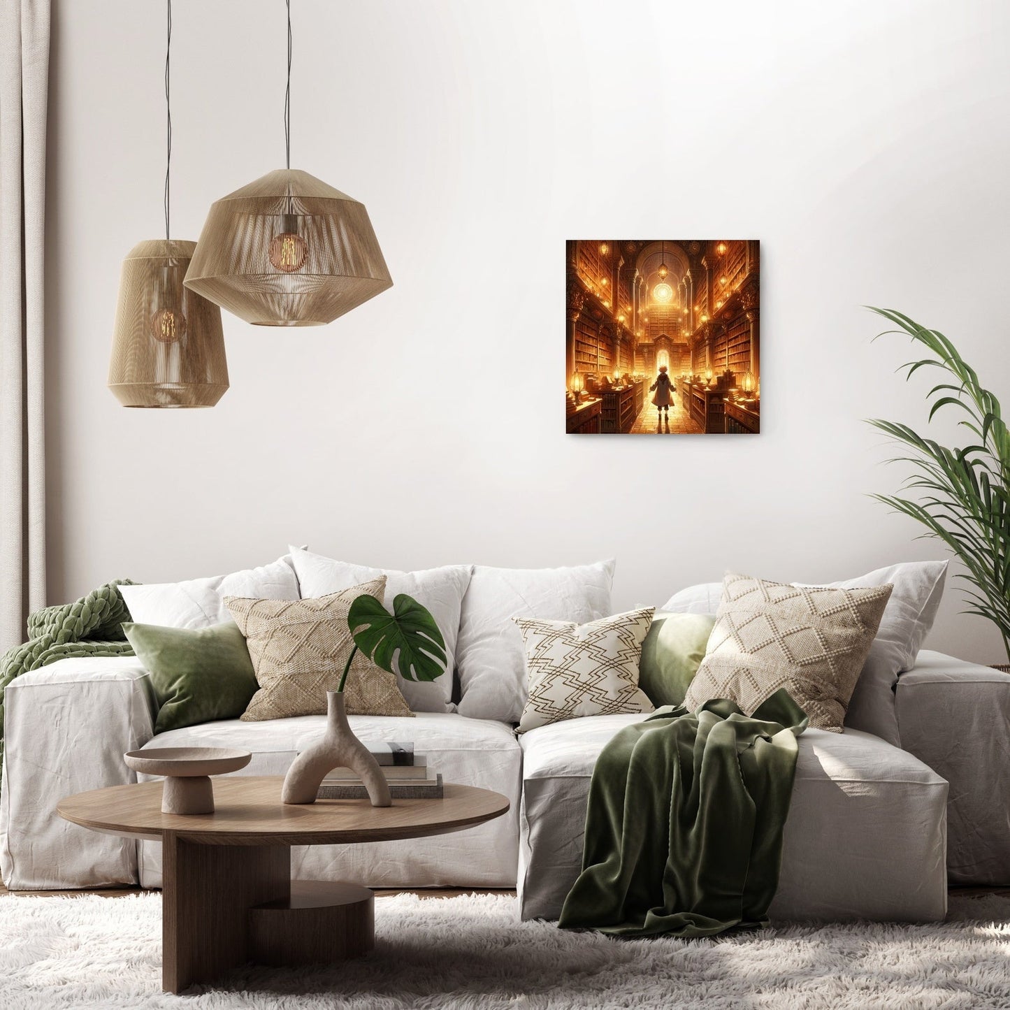 Enchanted Library of Wonders Canvas