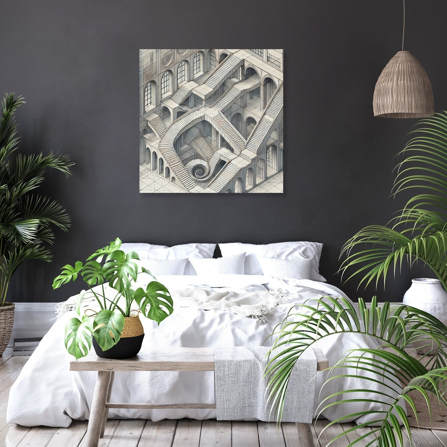 Enigmatic Stair Maze Canvas