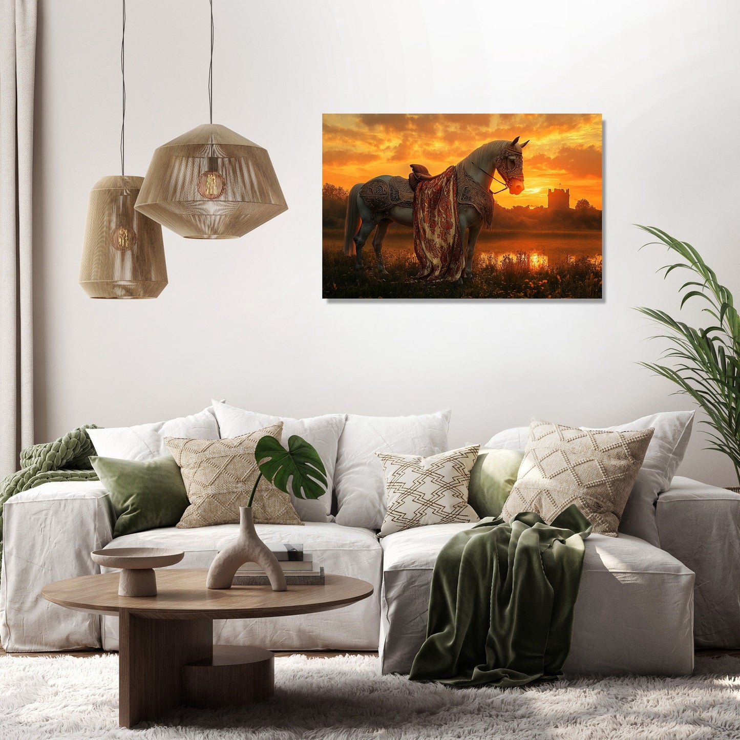 Regal Equine Sunset Canvas