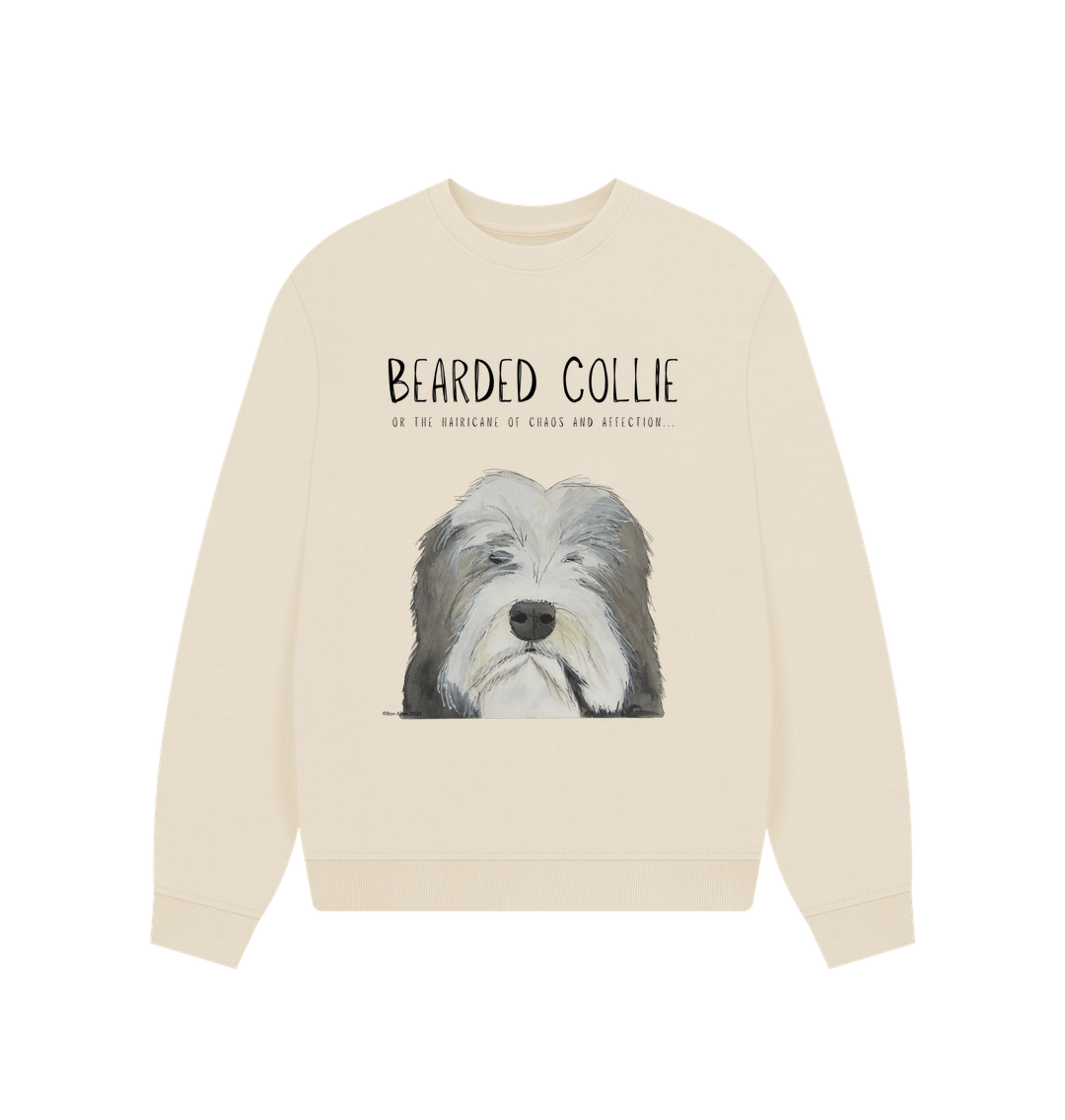 Hairicane of Cozy Chaos – Bearded Collie Oversized Sweatshirt