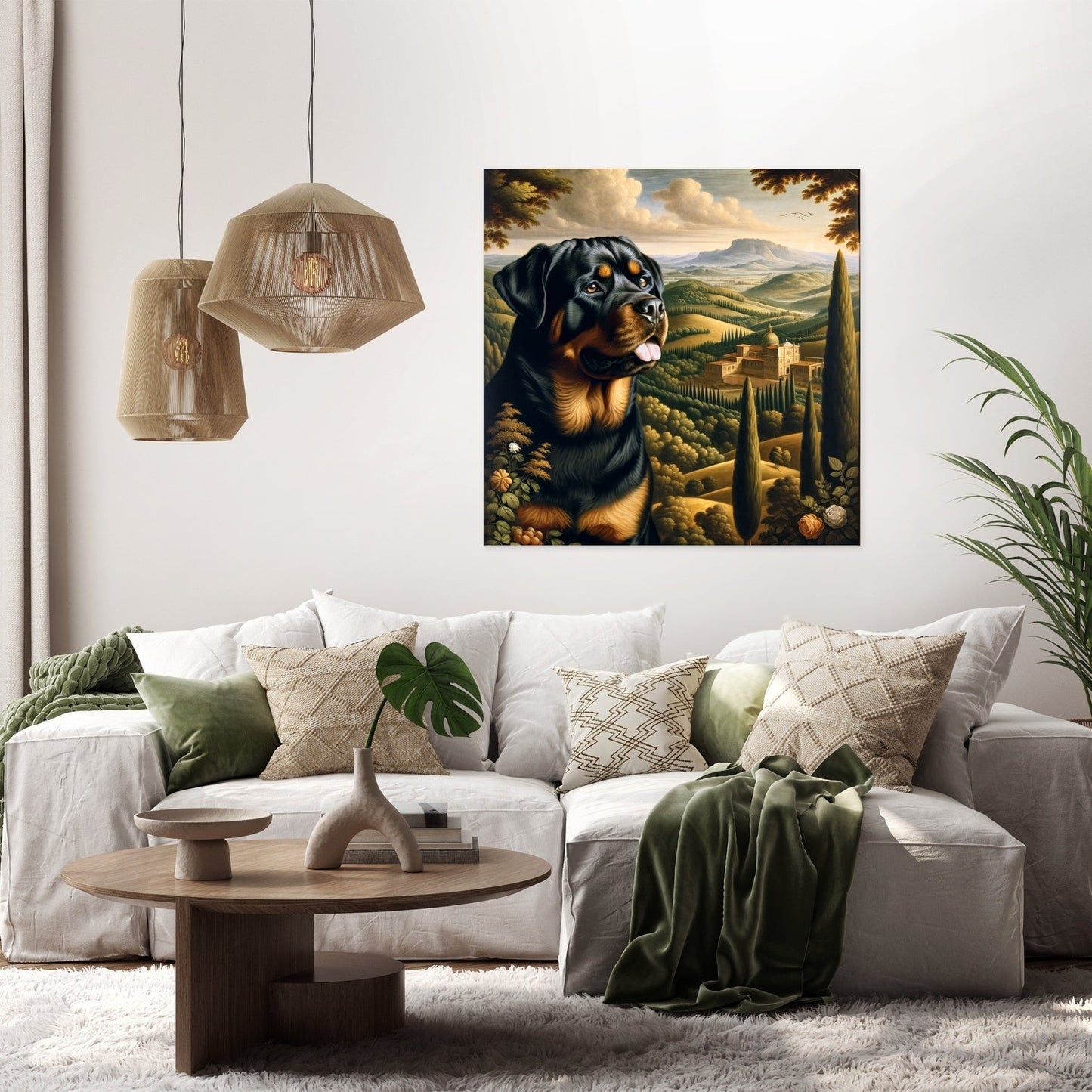 Regal Rottweiler Renaissance Canvas