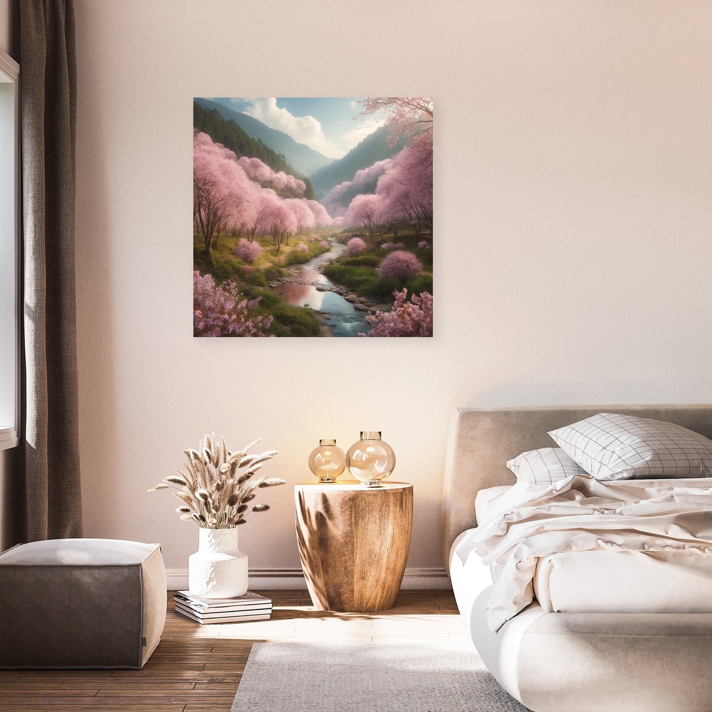 Cherry Blossom Valley Canvas