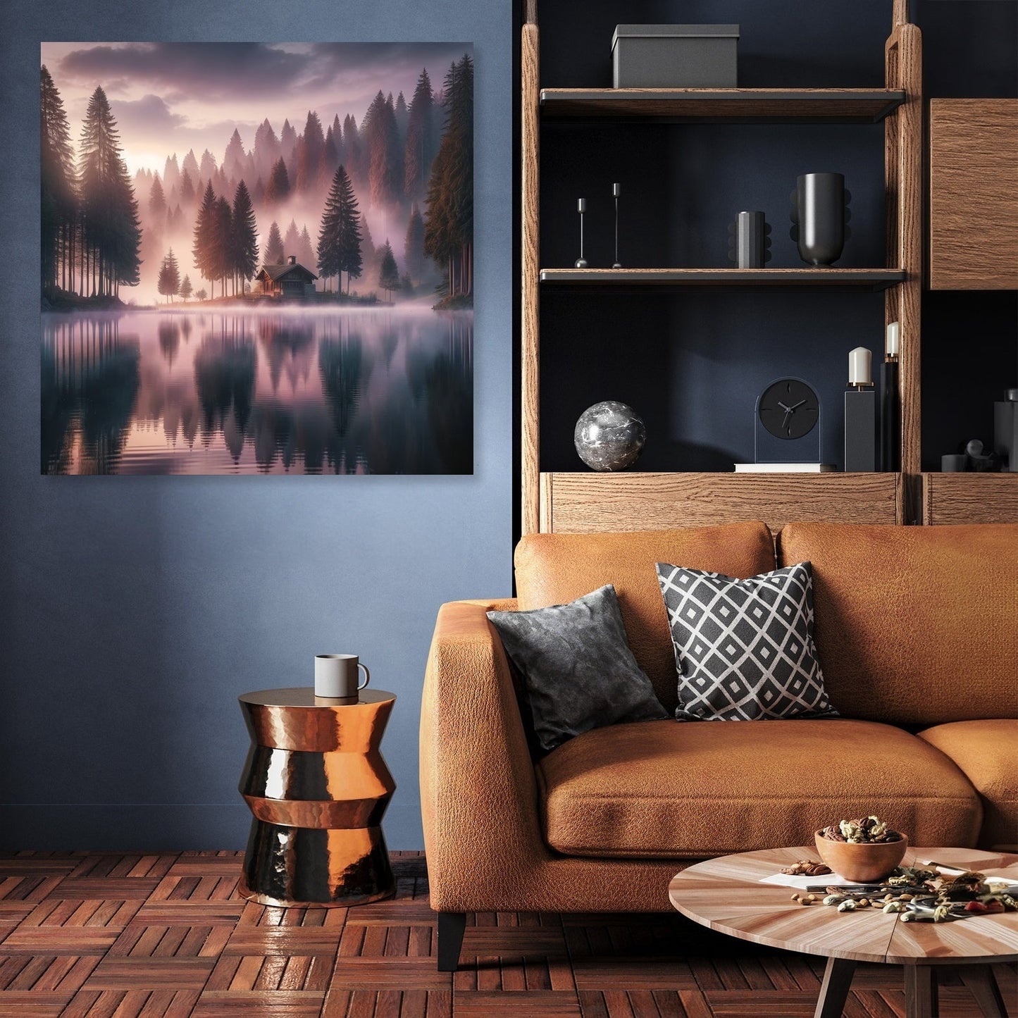 Dawn Lakeside Retreat Canvas