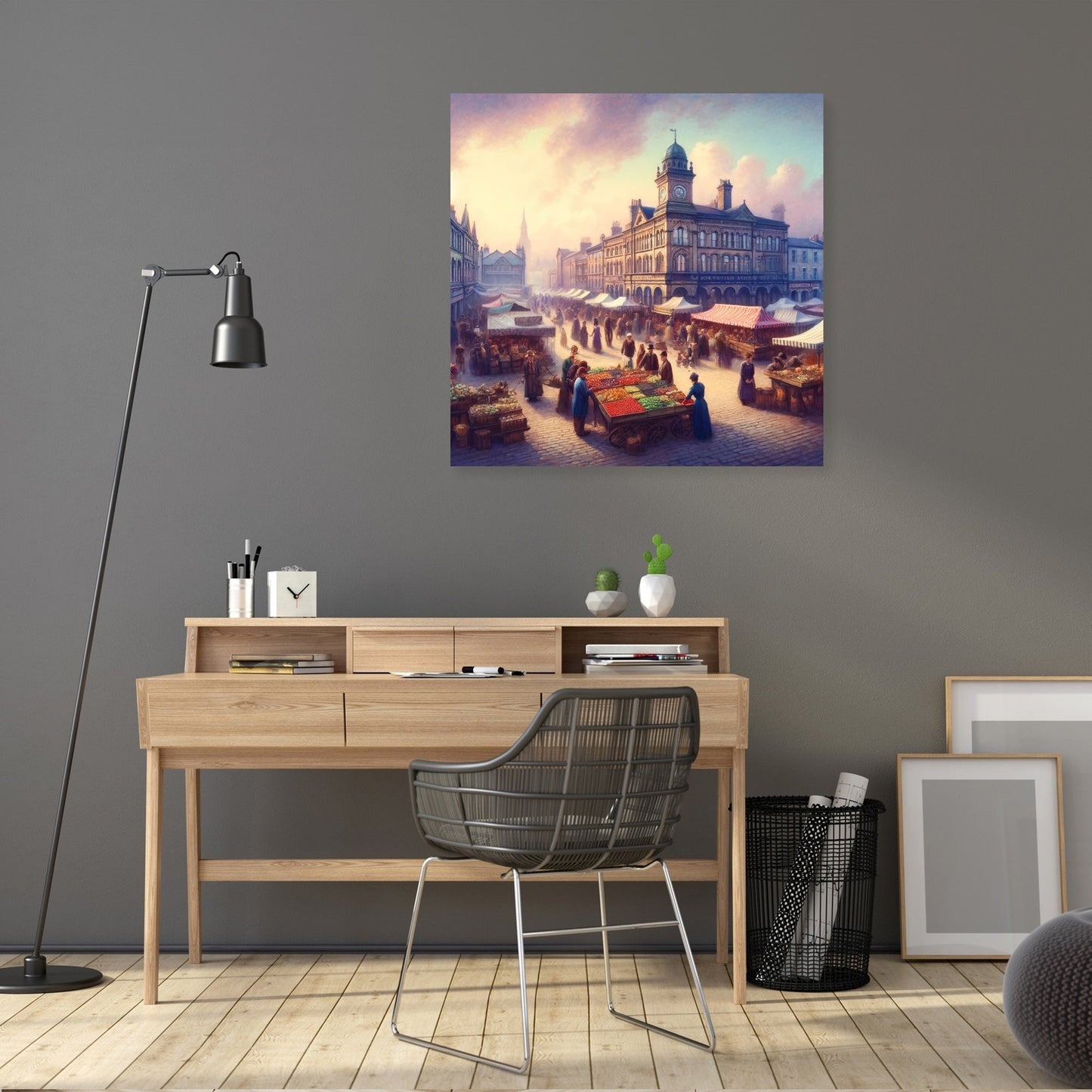 Rochdale Market Day Canvas