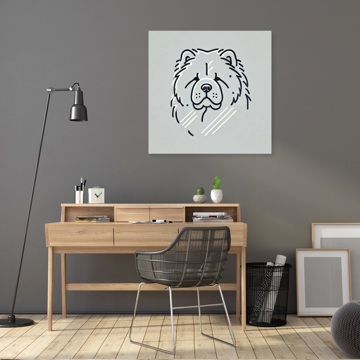 Minimalist Chow Chow Canvas