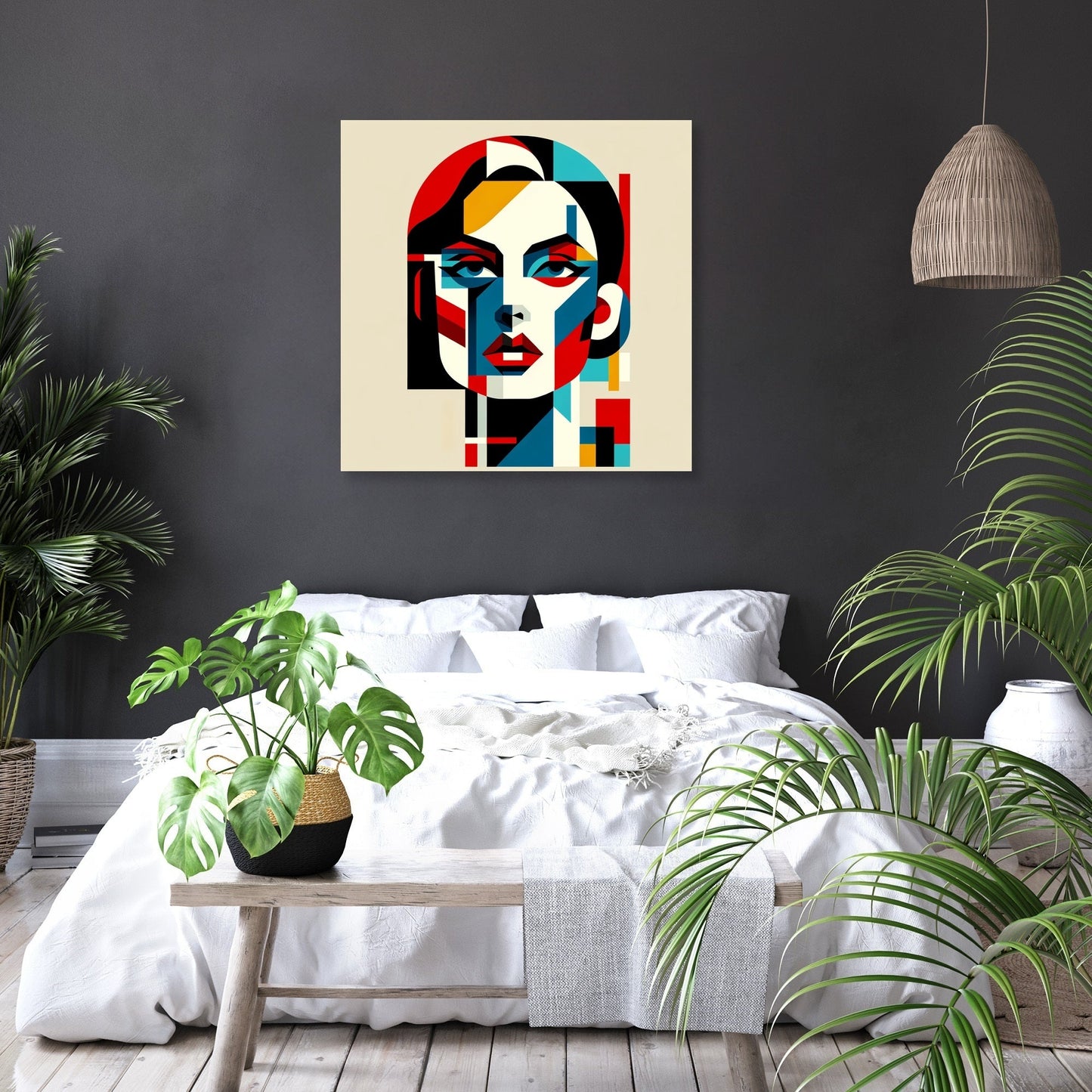Geometric Lady Canvas