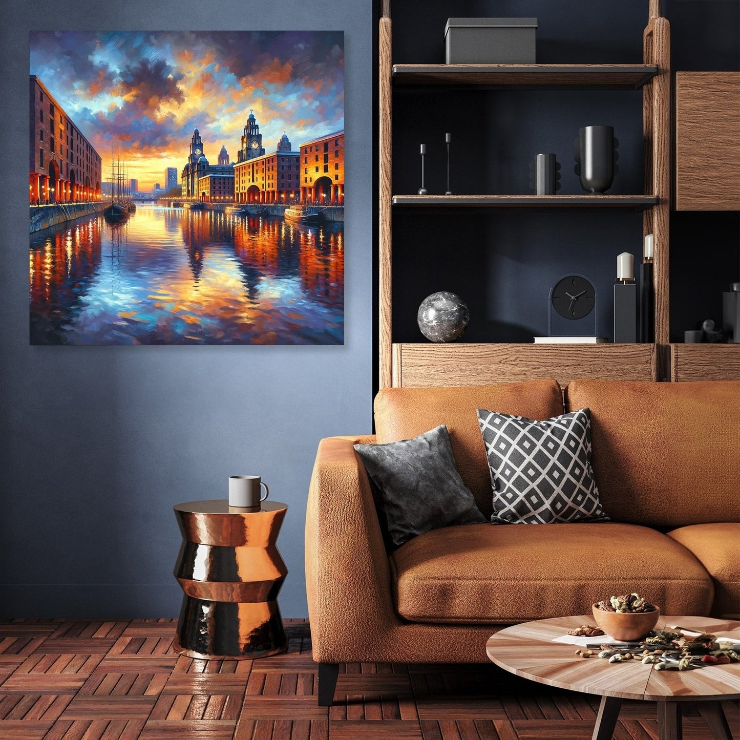 Liverpool Albert Dock Dusk Impression Canvas