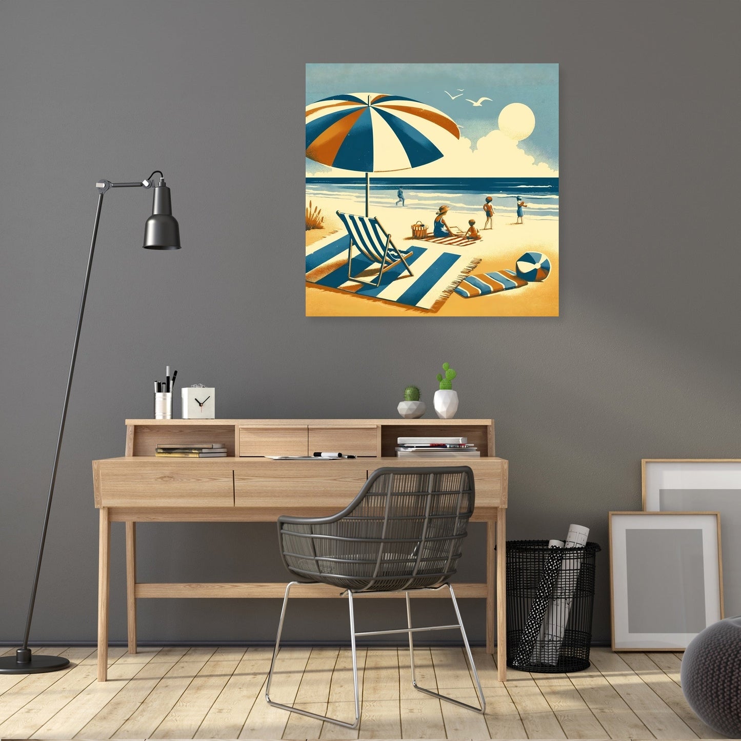 Vintage Beach Day Canvas