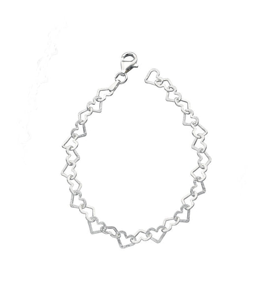 Beginnings Diamond Cut Heart Bracelet