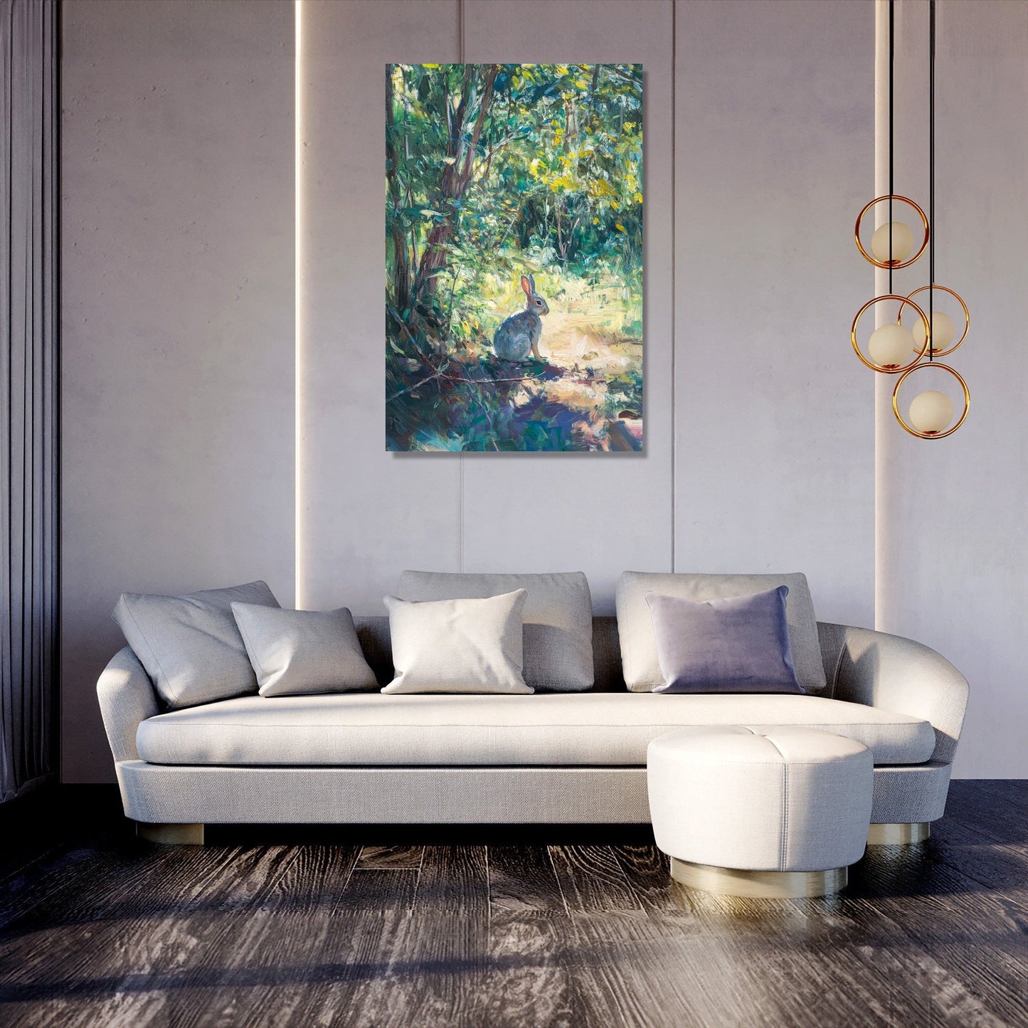 Rabbit's Grazing Canvas