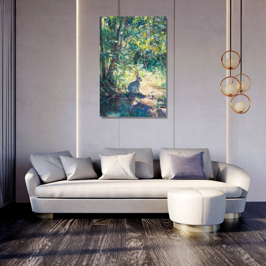 Rabbit's Grazing Canvas