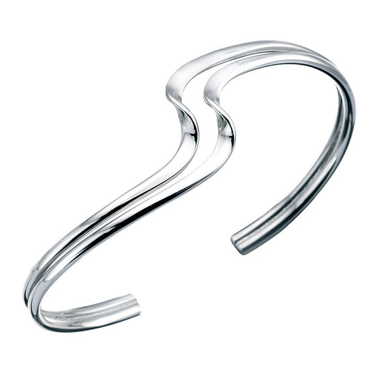 Beginnings Double Wave Cuff Bangle