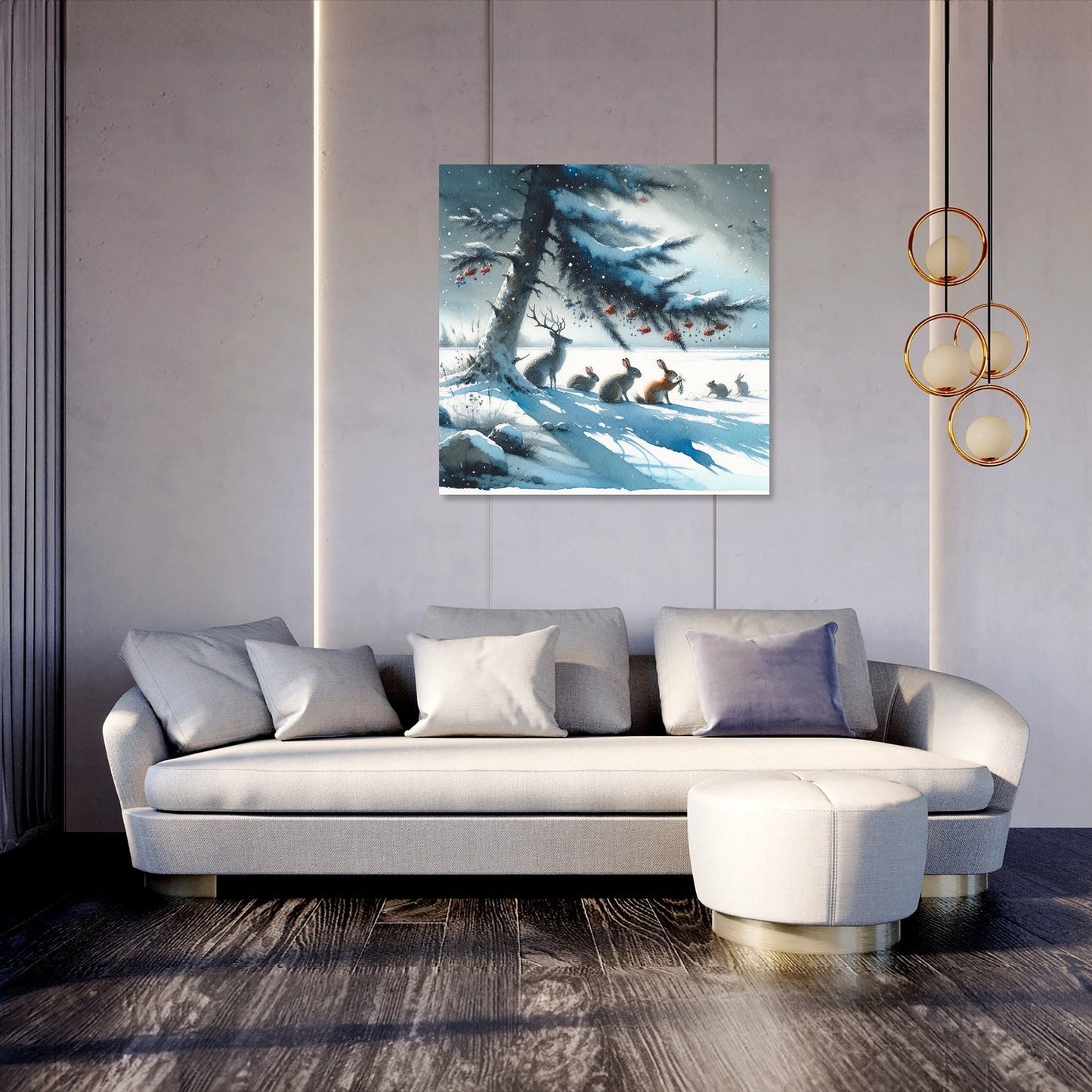 Winter's Embrace Festivity Canvas