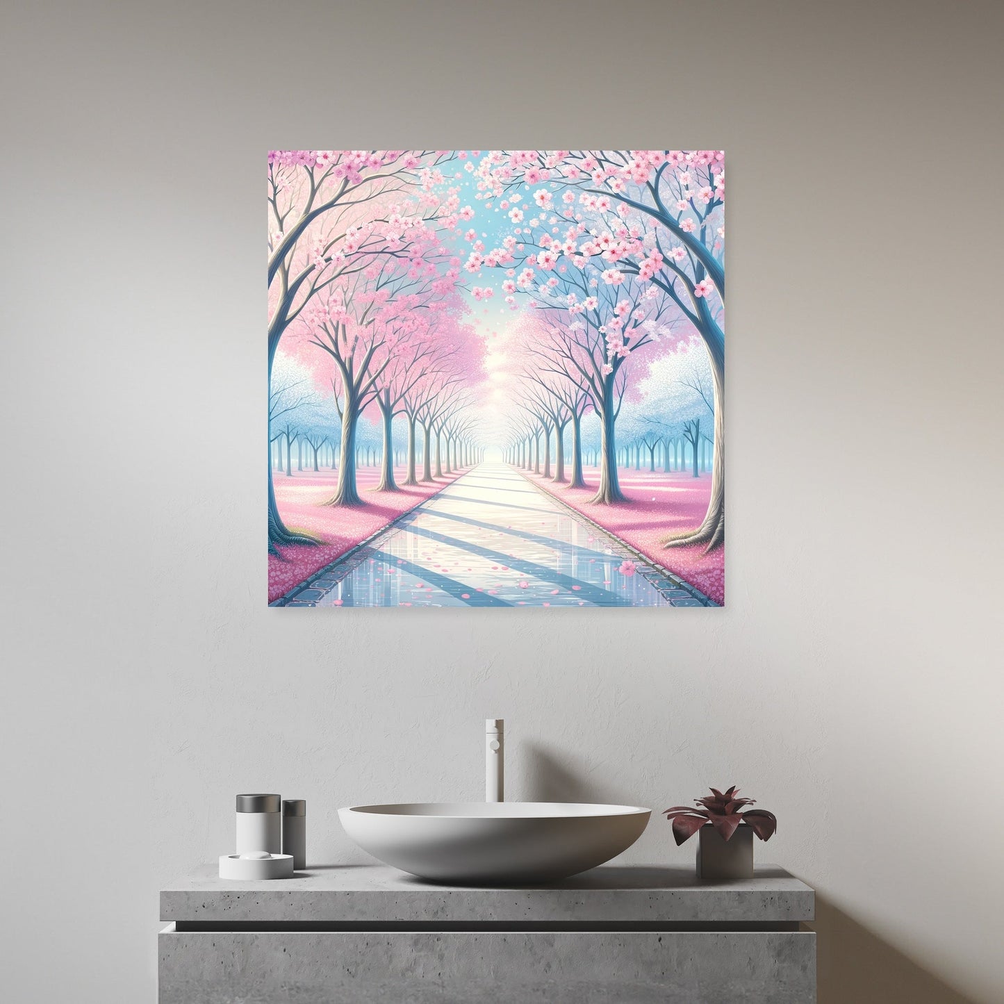 Cherry Blossom Pathway Canvas