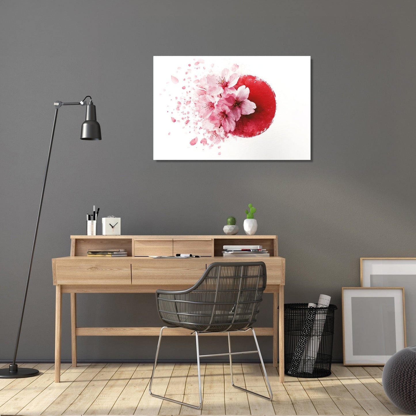 Cherry Blossom Emblem Canvas