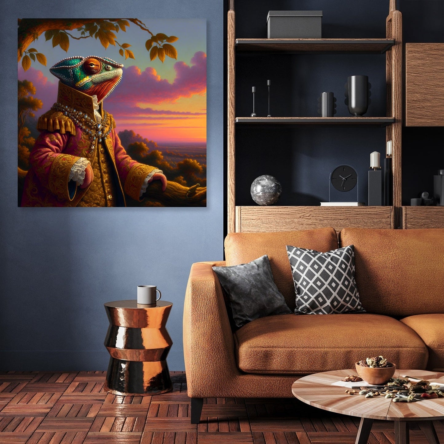 Regal Chameleon Dusk Canvas