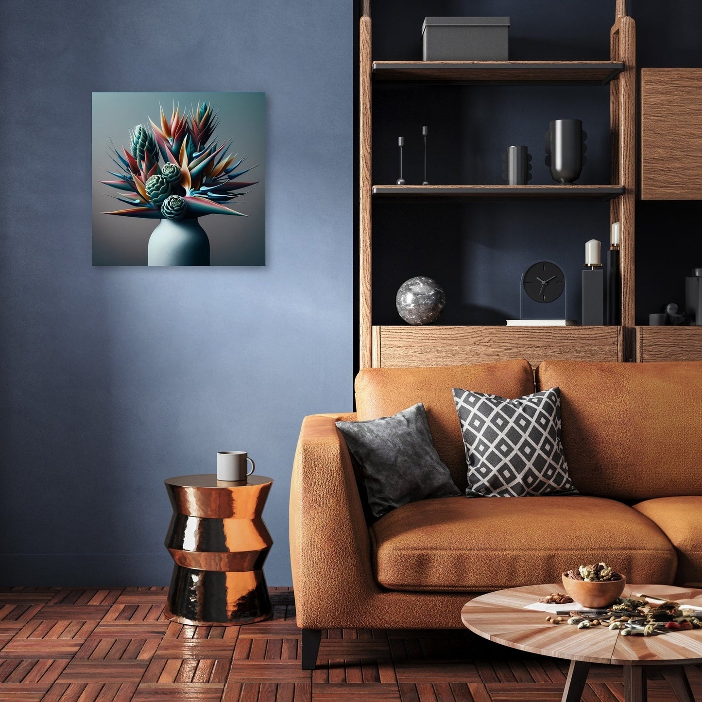 Exotic Blooms Close-Up Canvas