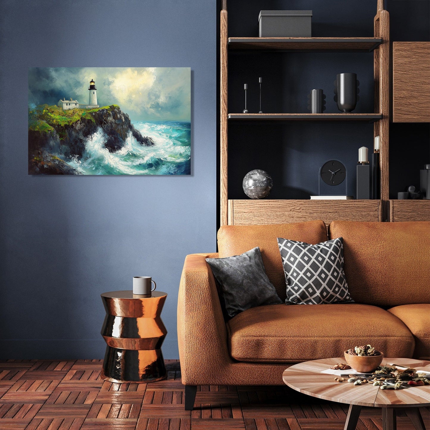 Lighthouse on Emerald Shores Canvas