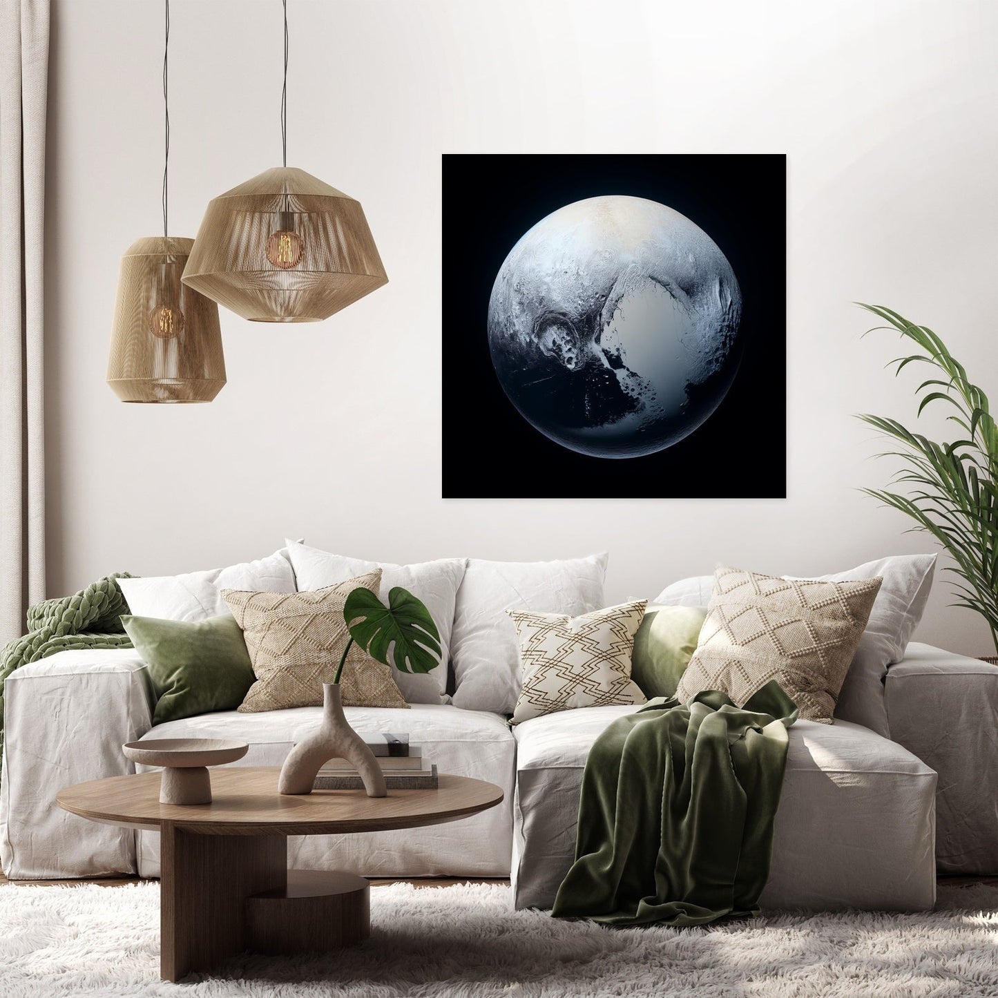 Pluto's Cosmic Isolation Canvas