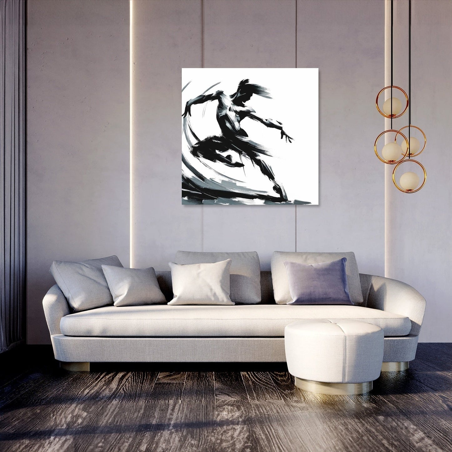 Energetic Silhouette Canvas