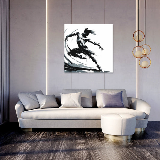 Energetic Silhouette Canvas