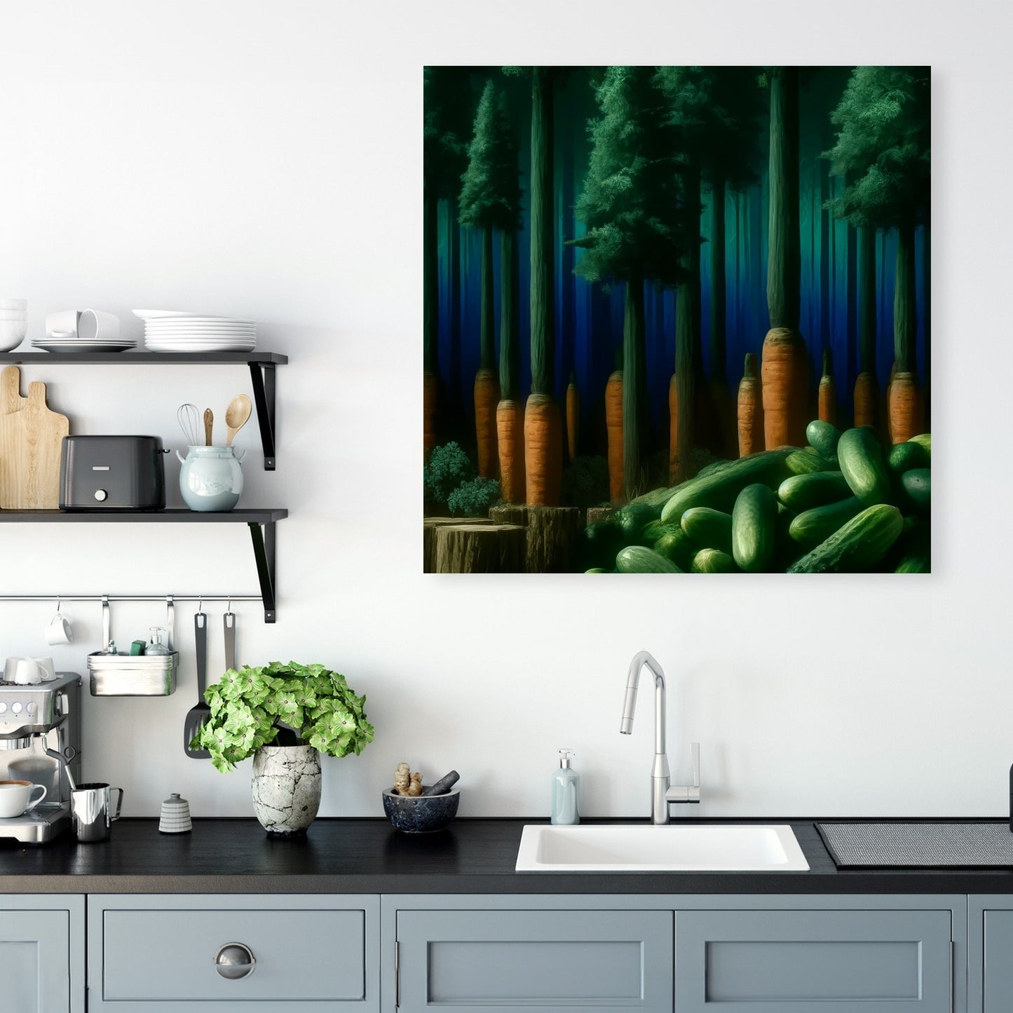 Mystical Veggie Forest Canvas