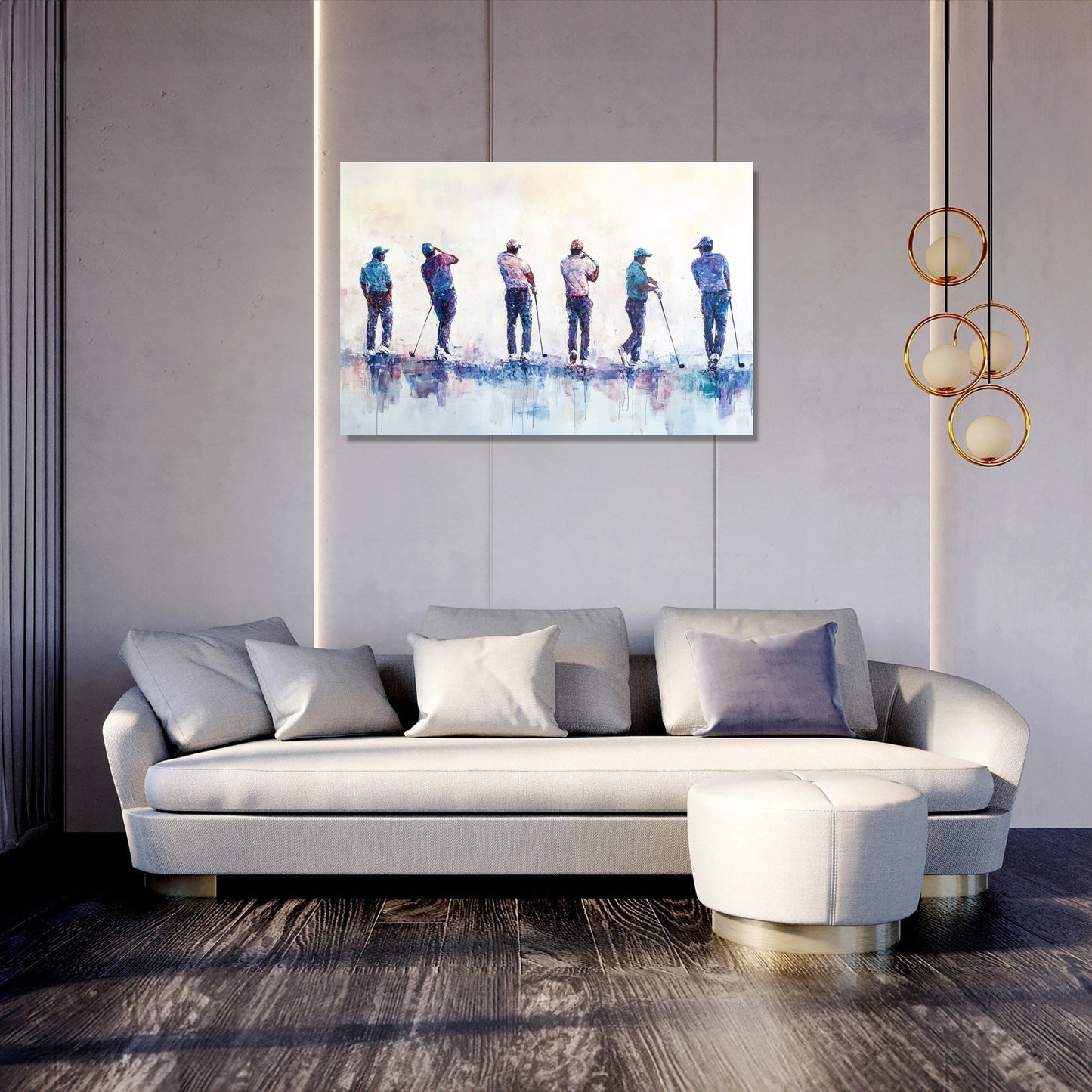 Golfers in Motion Canvas