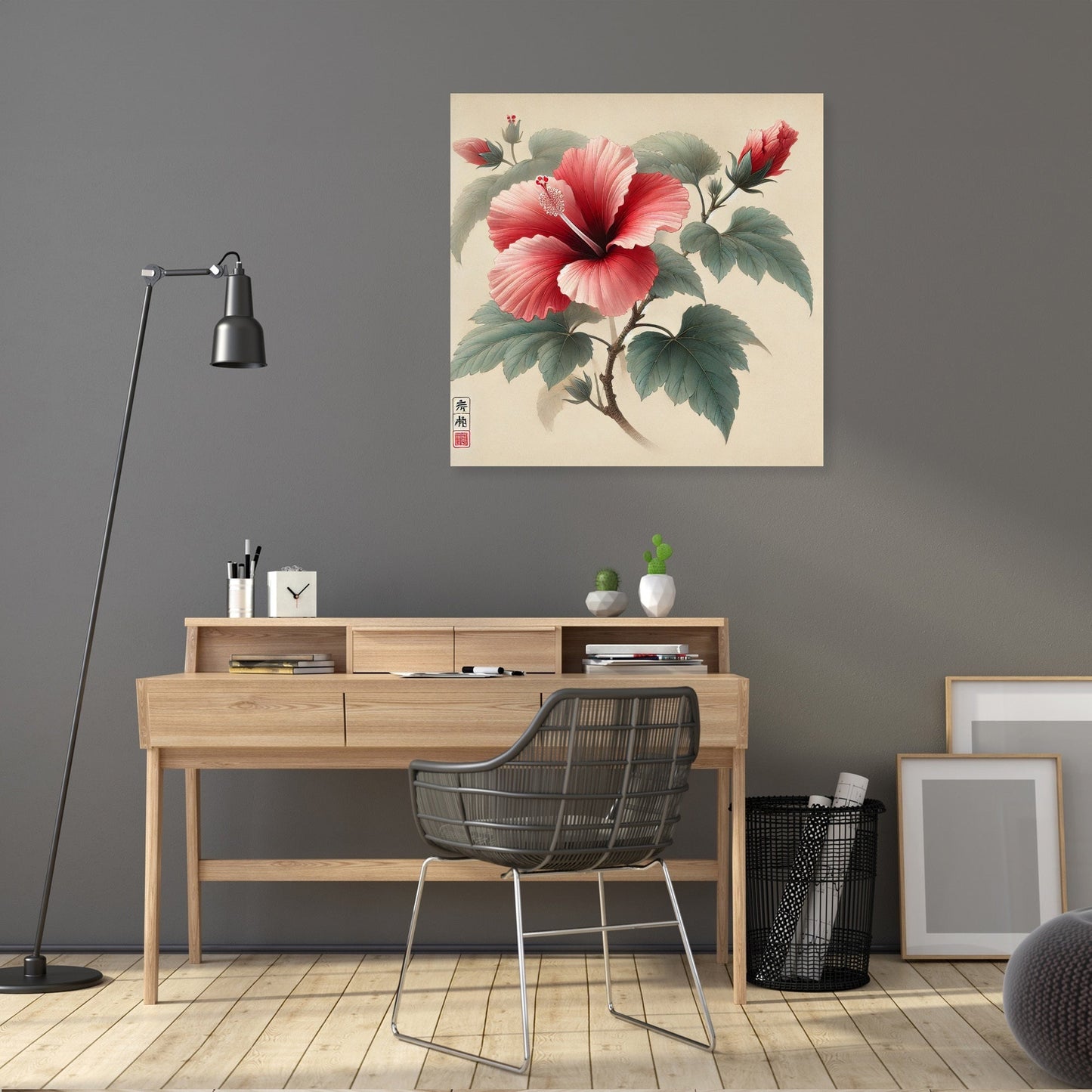 Elegant Hibiscus Blossom Canvas