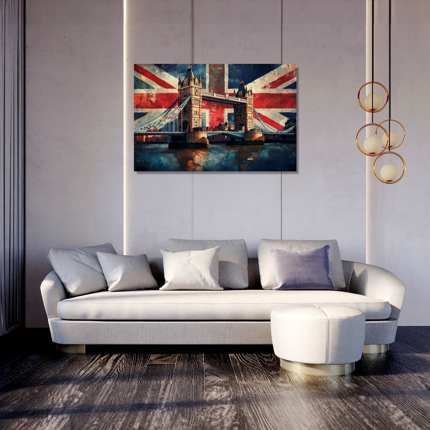 Tower Bridge Flag Canvas