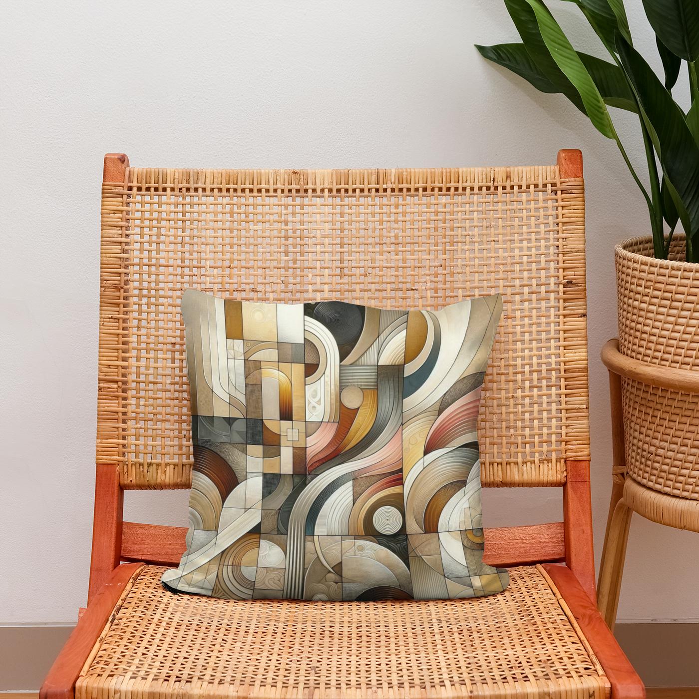 Embrace of Hearth Hues Cotton Cushion