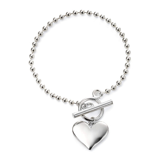 Beginnings Ball Chain Bracelet with Heart Tag