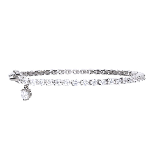 Diamonfire Small Zirconia Charm Tennis Bracelet