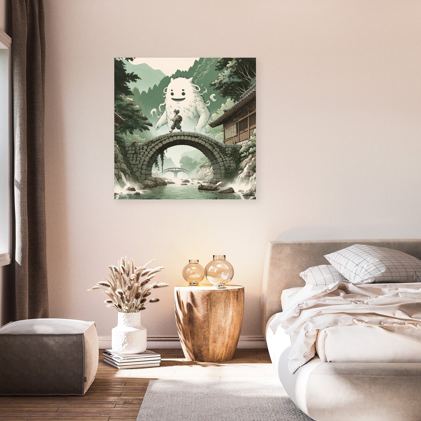Guardian Yokai Bridge Canvas