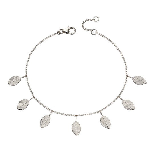 Beginnings Silver Multi Leaf Bracelet