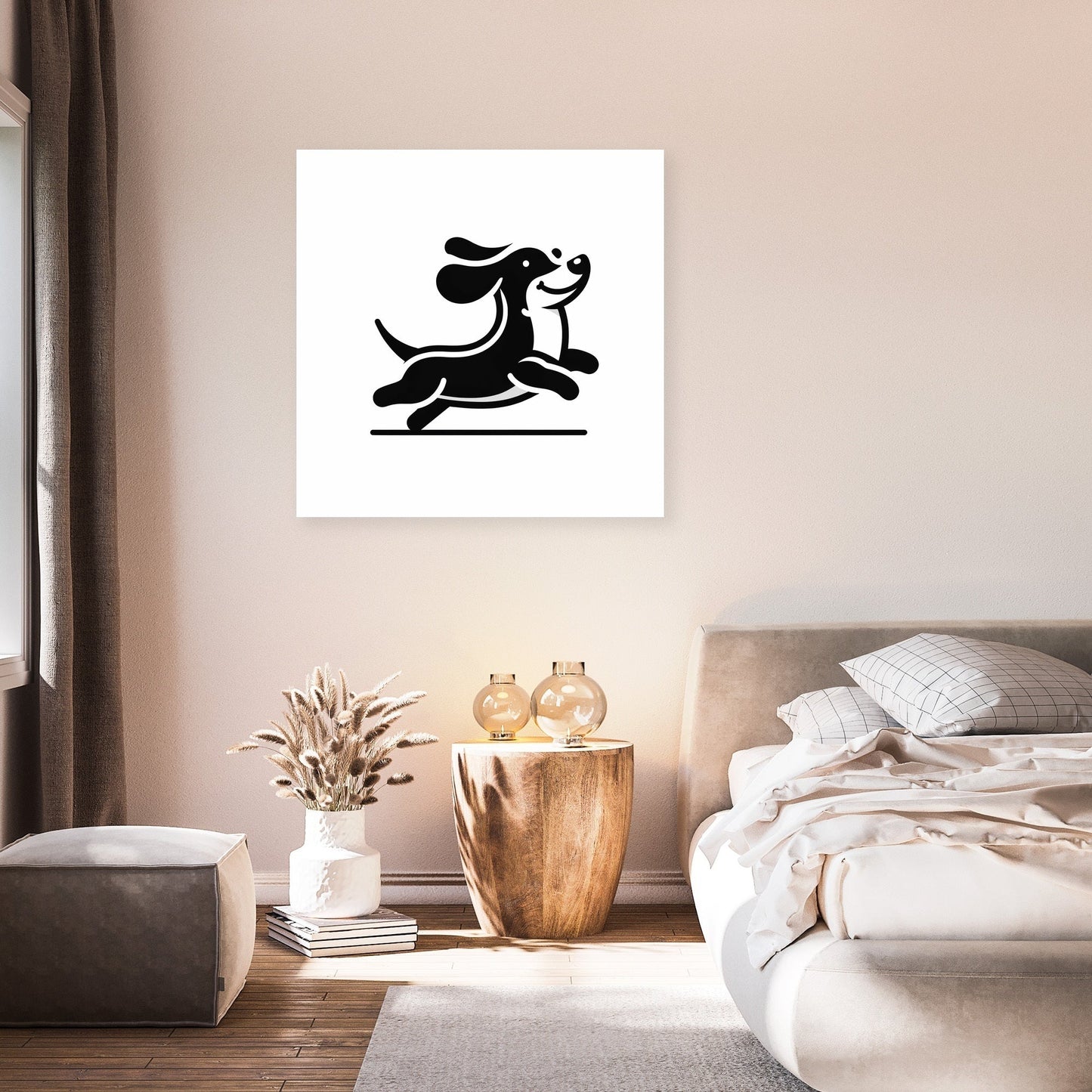 Joyful Sausage Dog Canvas