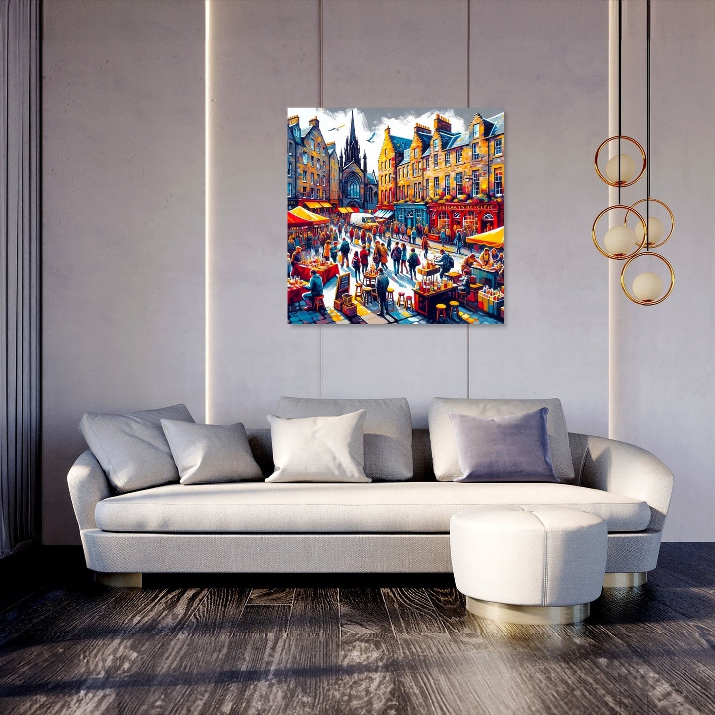 Edinburgh Grassmarket Vibrance Canvas