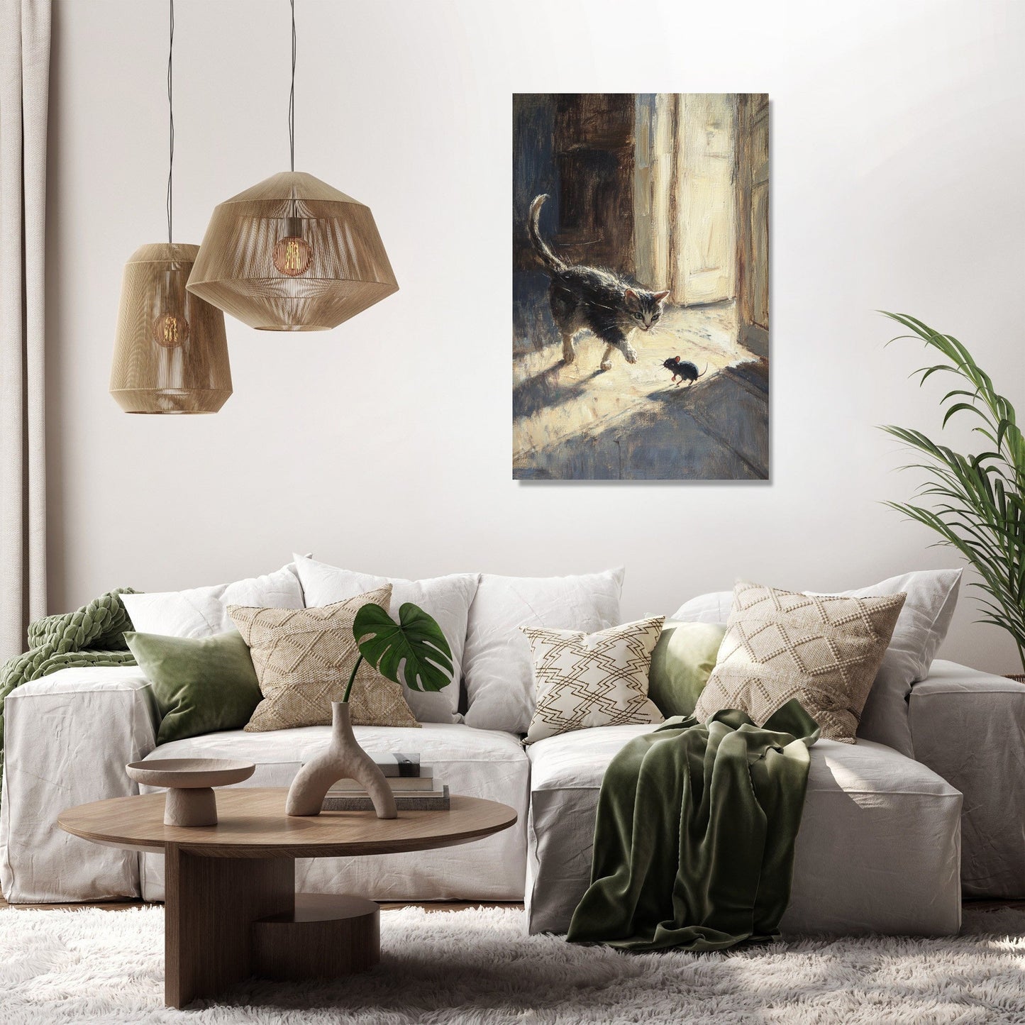 Cat and Mouse Chase Canvas