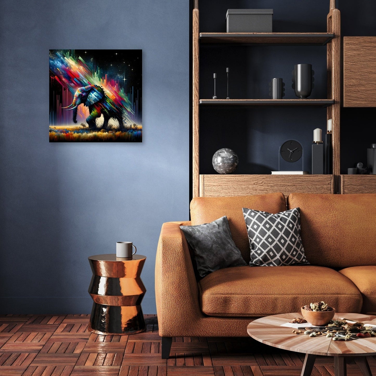 Elephant Night: Modern Majesty Canvas