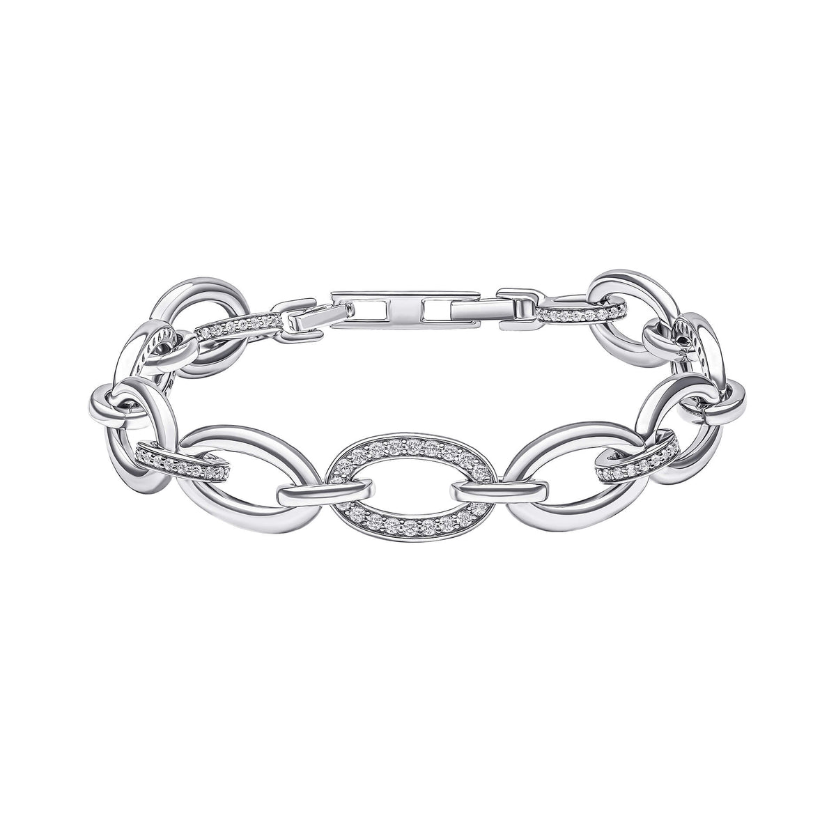 Diamonfire Oval Link Chain Bracelet